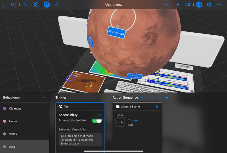 Scene change interaction options