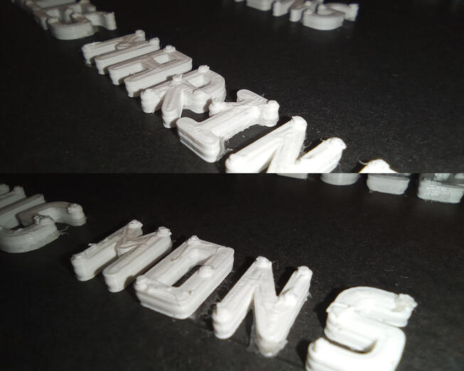 Detail of the braille tags