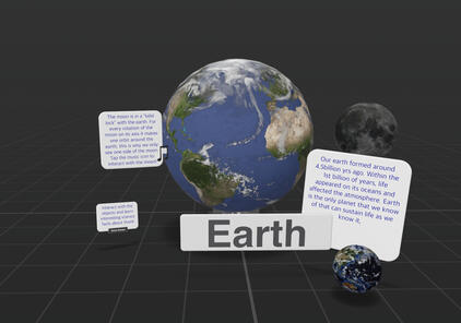 Space explorer - Detail of the "Earth page"